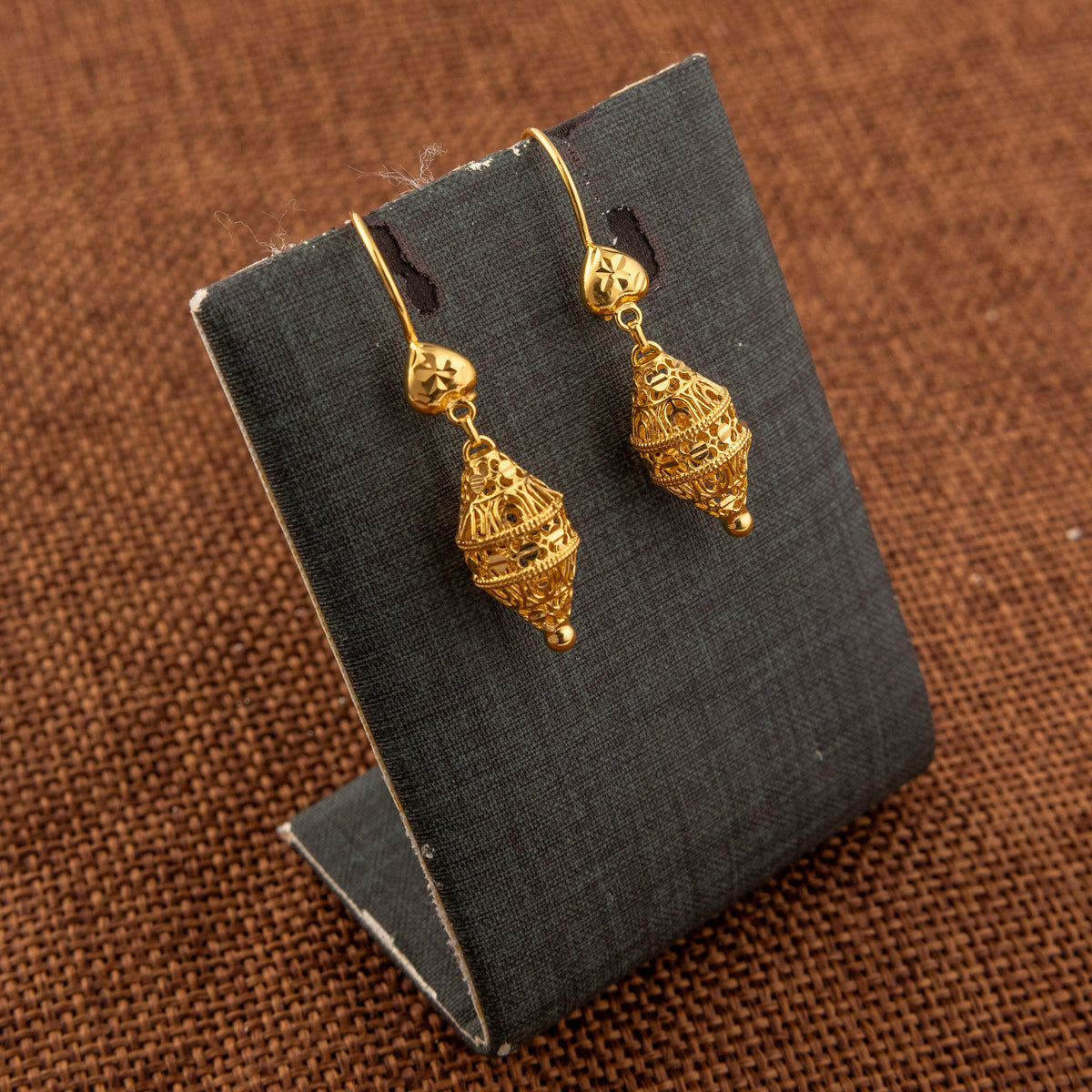 Kid's Bead Drop Earrings (D1) - 925 Silver & 24K Gold Plated - Falaq Jewellery Oman