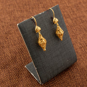 Kid's Bead Drop Earrings (D10) - 925 Silver & 24K Gold Plated - Falaq Jewellery Oman