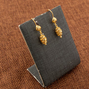 Kid's Bead Drop Earrings (D17) - 925 Silver & 24K Gold Plated - Falaq Jewellery Oman