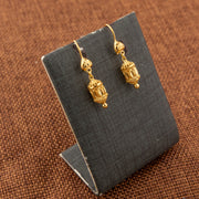 Kid's Bead Drop Earrings (D18) - 925 Silver & 24K Gold Plated - Falaq Jewellery Oman