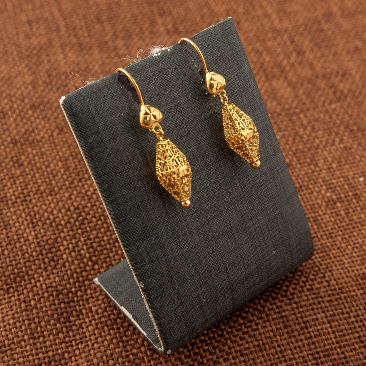 Kid's Bead Drop Earrings (D2) - 925 Silver & 24K Gold Plated - Falaq Jewellery Oman