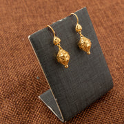 Kid's Bead Drop Earrings (D29) - 925 Silver & 24K Gold Plated - Falaq Jewellery Oman