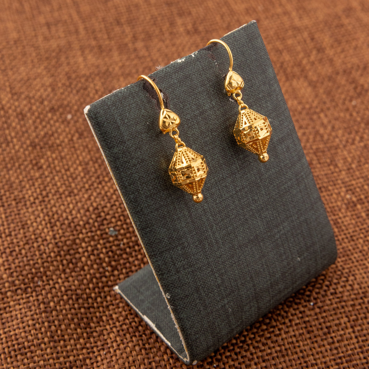 Kid's Bead Drop Earrings (D29) - 925 Silver & 24K Gold Plated - Falaq Jewellery Oman