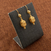Kid's Bead Drop Earrings (D3) - 925 Silver & 24K Gold Plated - Falaq Jewellery Oman