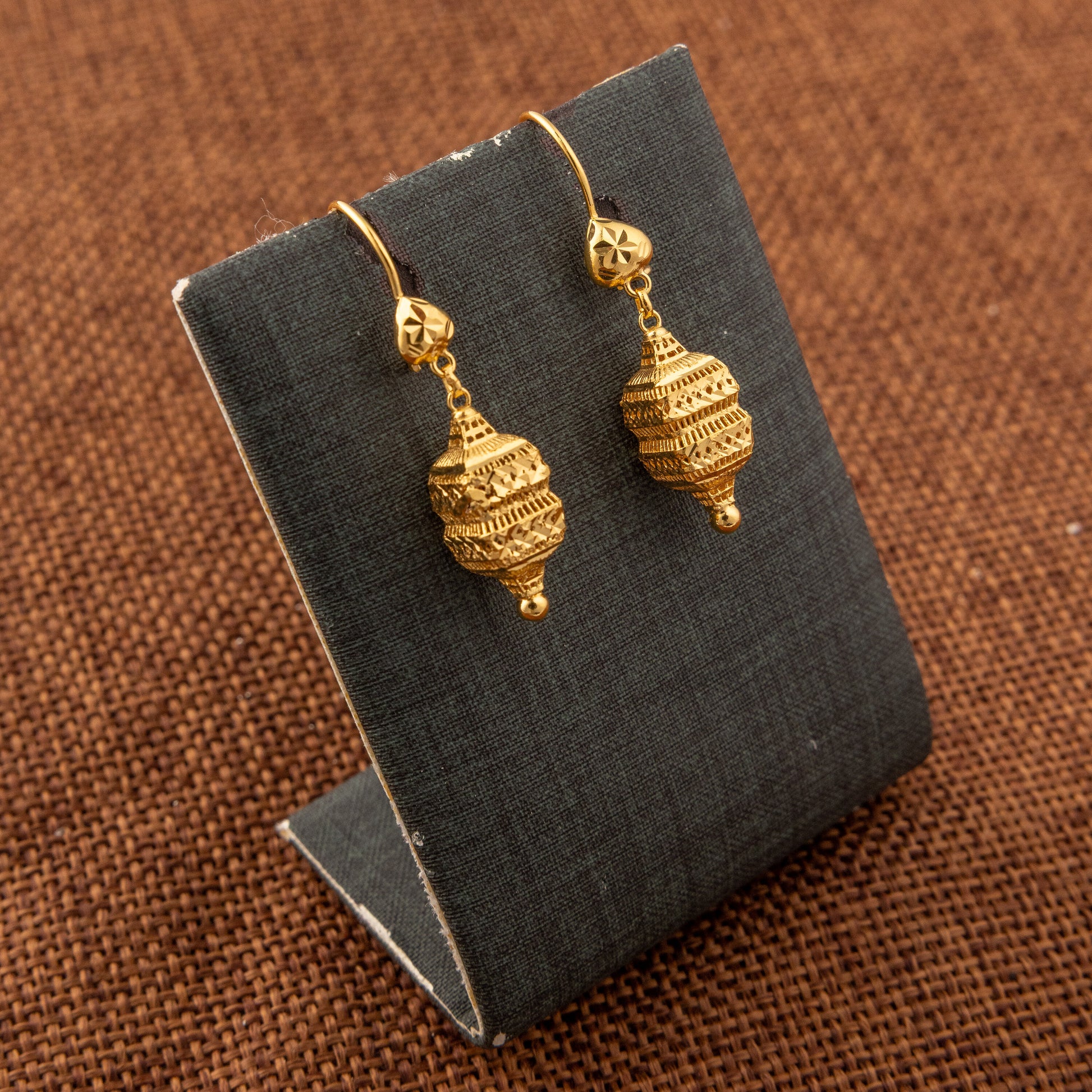 Kid's Bead Drop Earrings (D3) - 925 Silver & 24K Gold Plated - Falaq Jewellery Oman