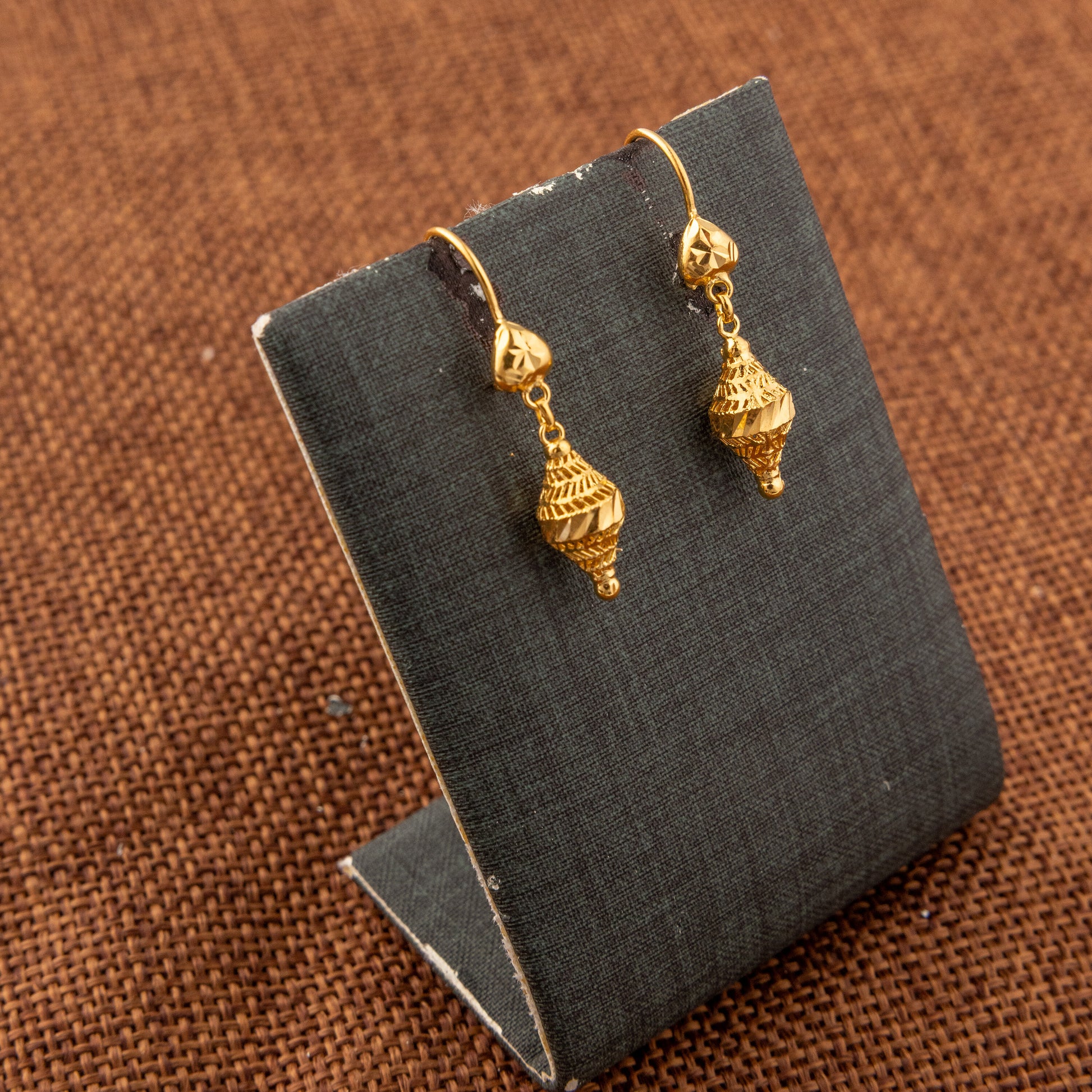 Kid's Bead Drop Earrings (D30) - 925 Silver & 24K Gold Plated - Falaq Jewellery Oman