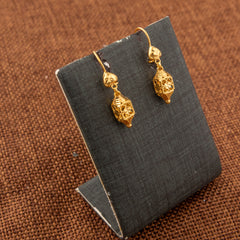 Kid's Bead Drop Earrings (D31) - 925 Silver & 24K Gold Plated - Falaq Jewellery Oman