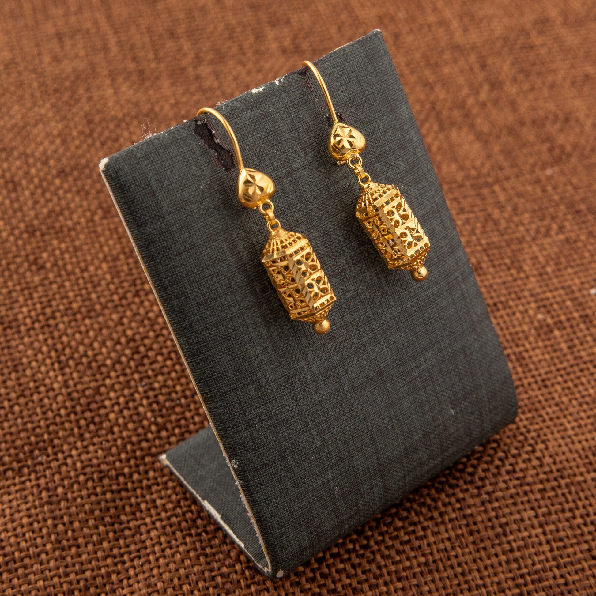 Kid's Bead Drop Earrings (D6) - 925 Silver & 24K Gold Plated - Falaq Jewellery Oman