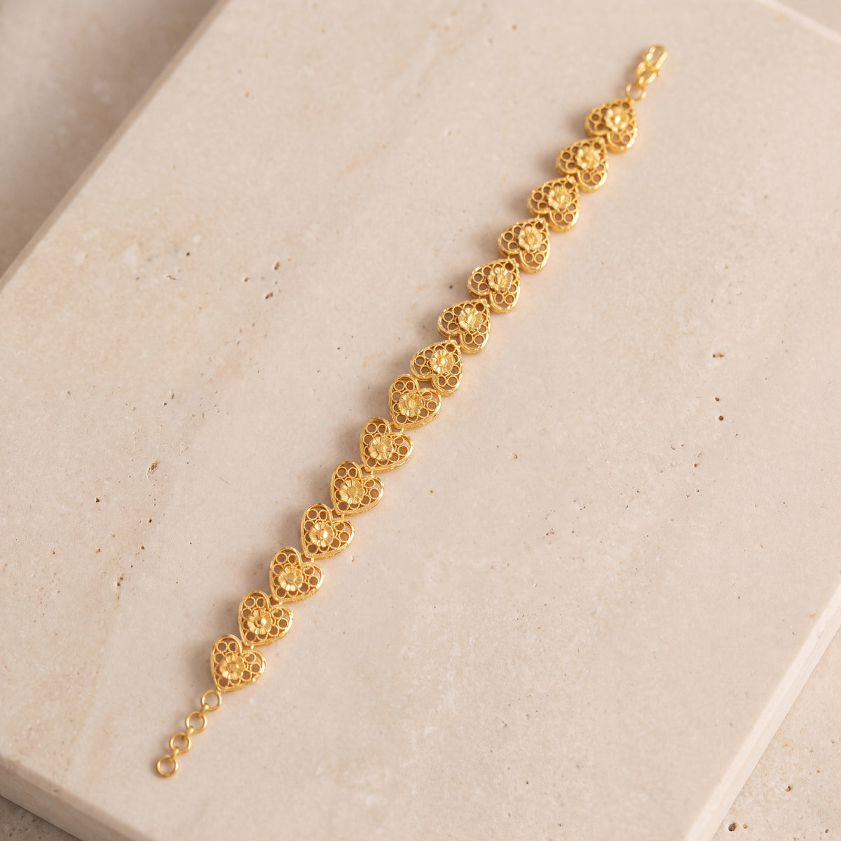 Casting Bracelet (D14) on travertine
