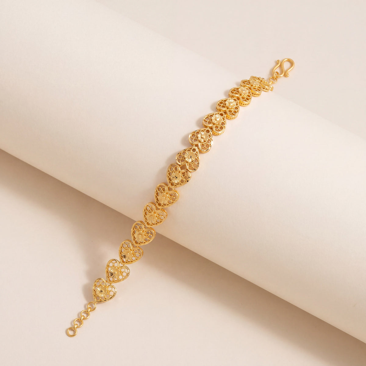 Casting Bracelet (D14), 925 silver 24K gold plated