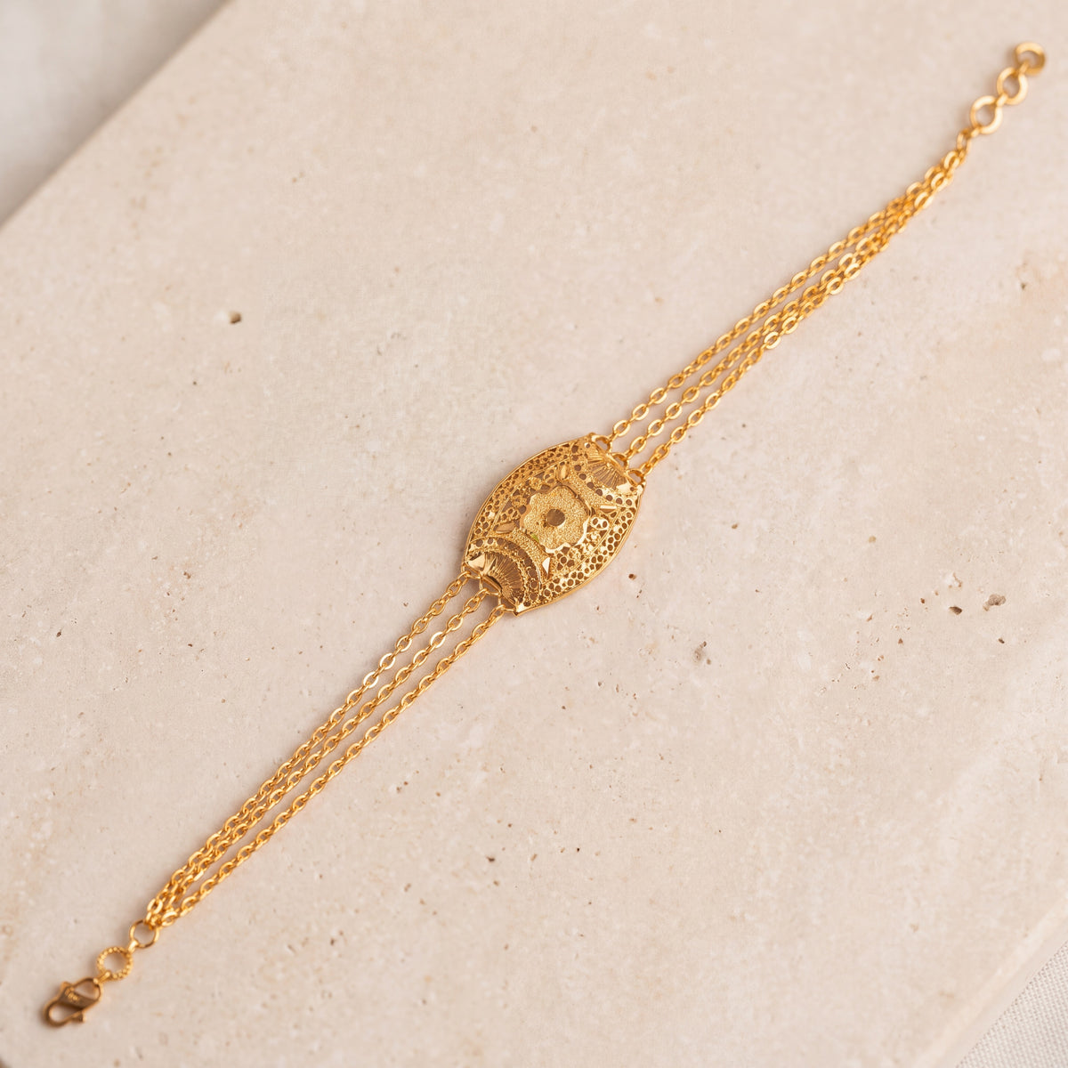 Casting Bracelet (D2) on travertine