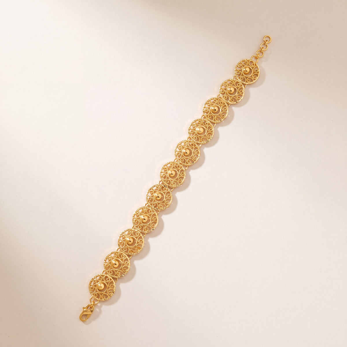 Casting Bracelet (D3), 925 silver 24K gold plated