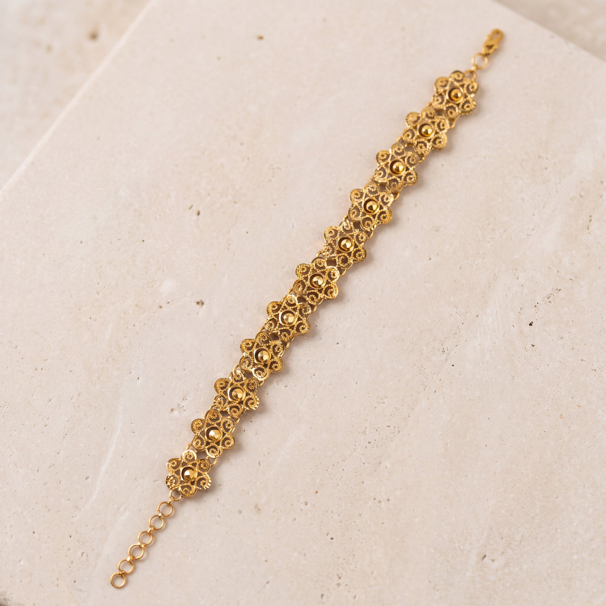 Casting Bracelet (D7) on travertine