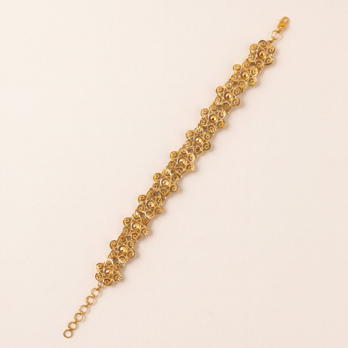 Casting Bracelet (D7), 925 silver 24K gold plated
