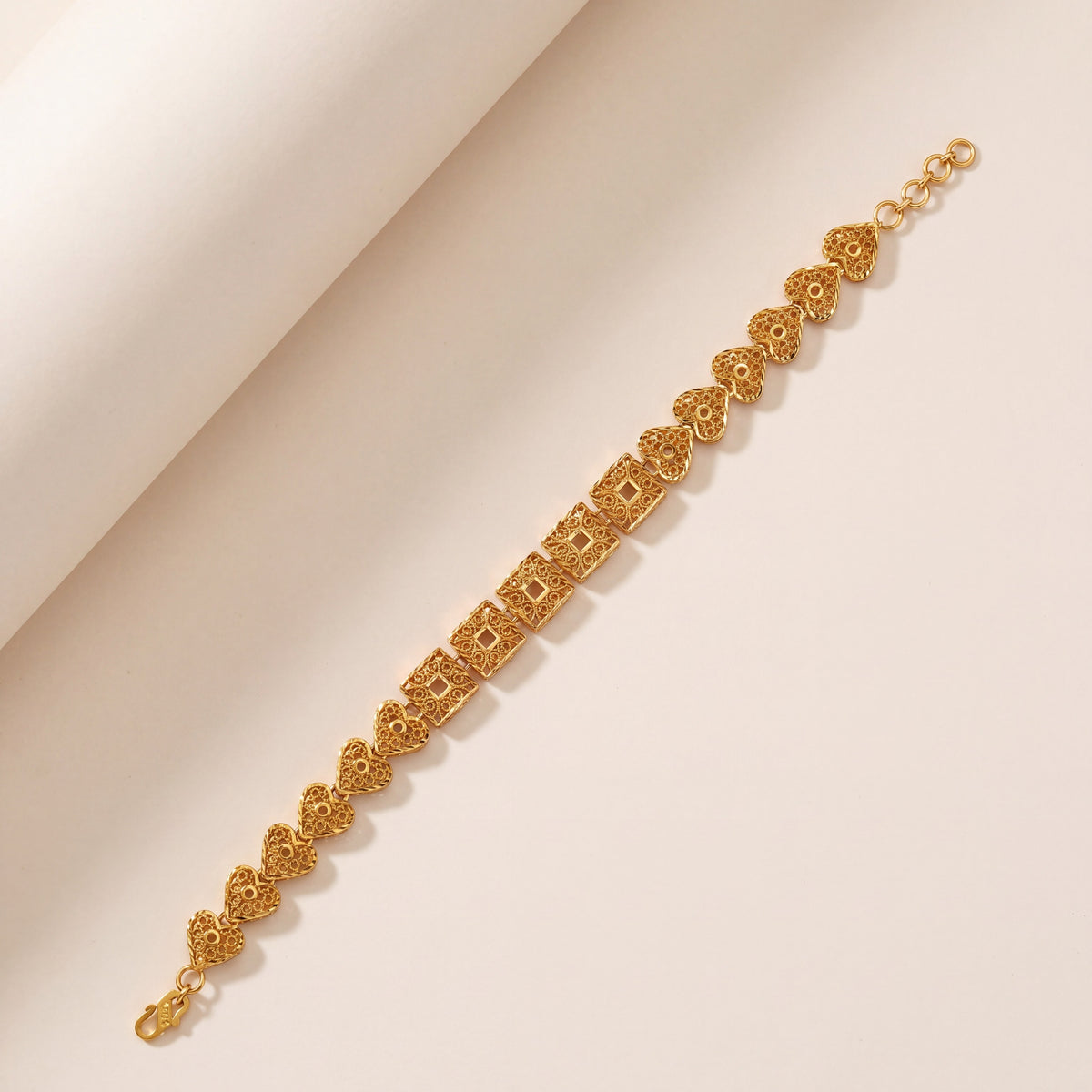 Casting Bracelet (D75), 925 silver 24K gold plated