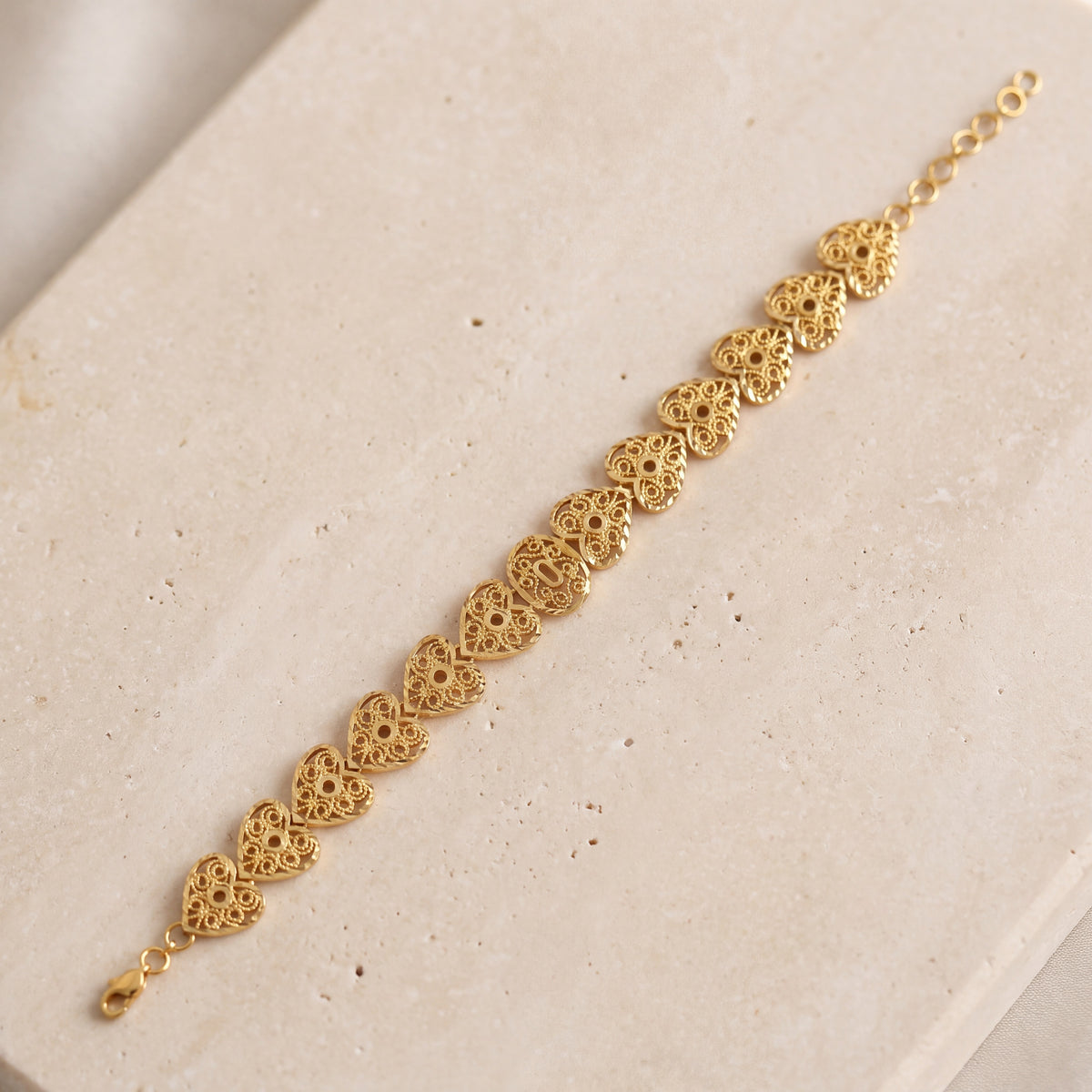 Casting Bracelet (D77) on travertine