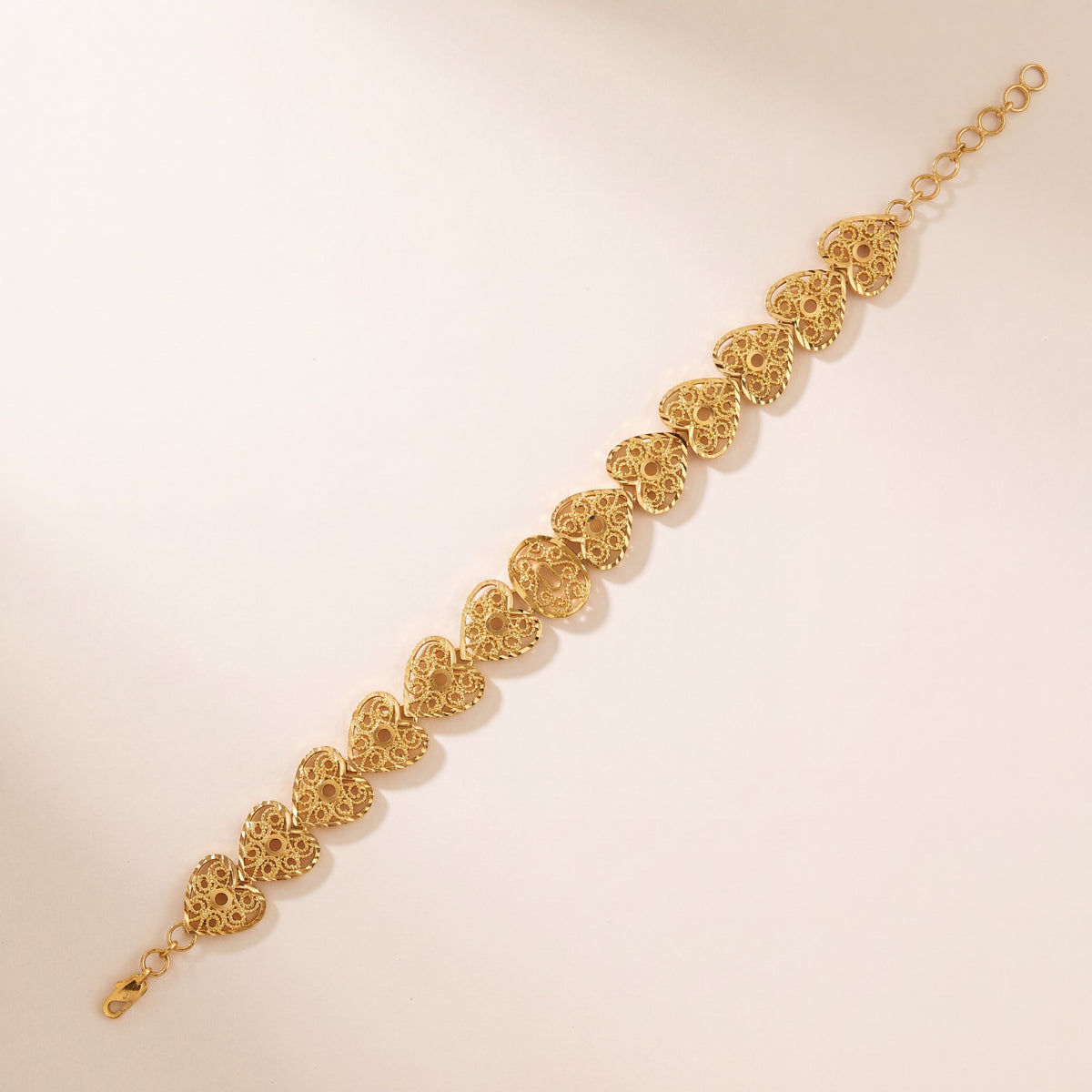 Casting Bracelet (D77), 925 silver 24K gold plated
