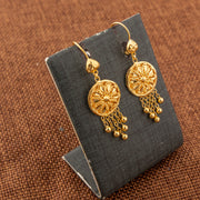 Casting Earrings (D92) - 925 Silver & 24K Gold Plated - Falaq Jewellery Oman