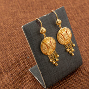 Casting Earrings (D94) - 925 Silver & 24K Gold Plated - Falaq Jewellery Oman