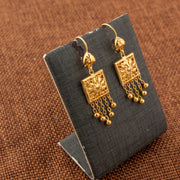 Casting Earrings (D96) - 925 Silver & 24K Gold Plated - Falaq Jewellery Oman