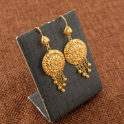 Casting Earrings (D98) - 925 Silver & 24K Gold Plated - Falaq Jewellery Oman