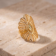Casting ring (D2) on travertine