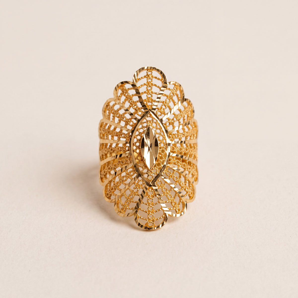 Casting ring (D2), 925 silver 24K gold plated