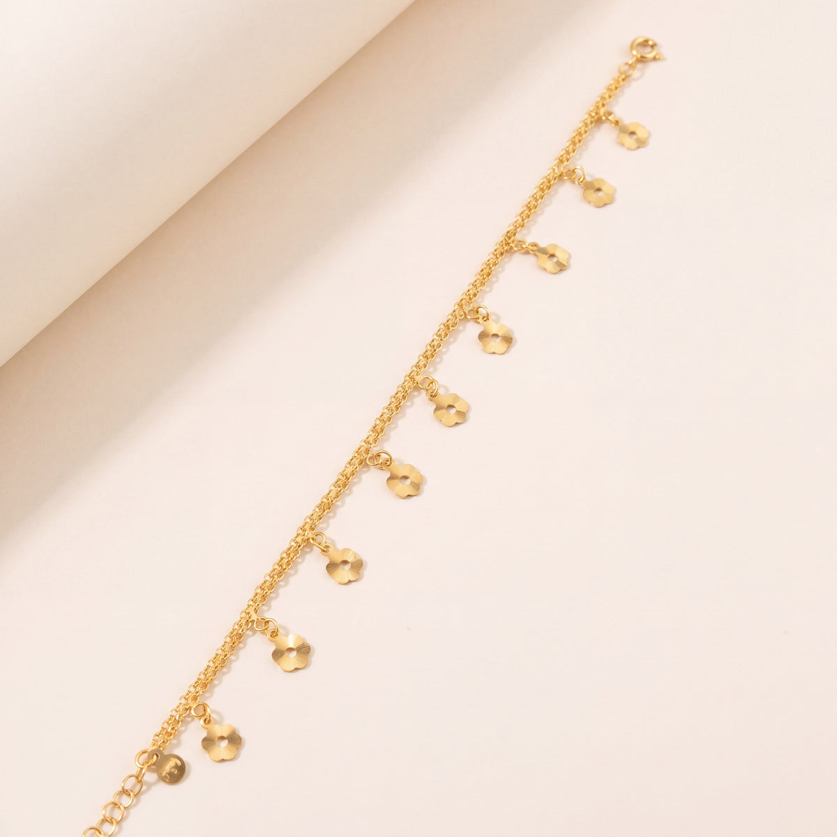 Charm Bracelet (D34), 925 silver 24K gold plated