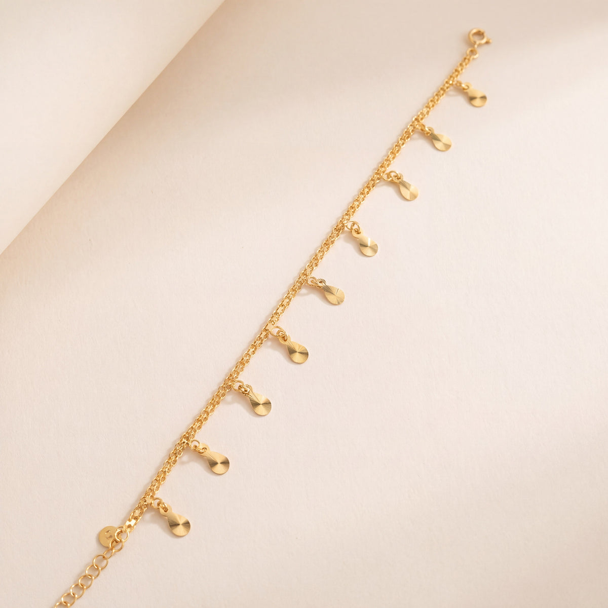 Charm Bracelet (D41), 925 silver 24K gold plated