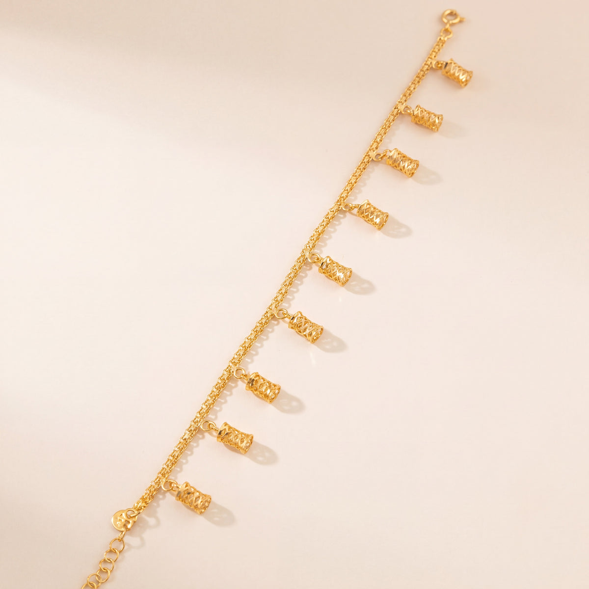 Charm Bracelet (D56), 925 silver 24K gold plated