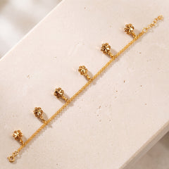 Clover Bracelet (D4) on travertine