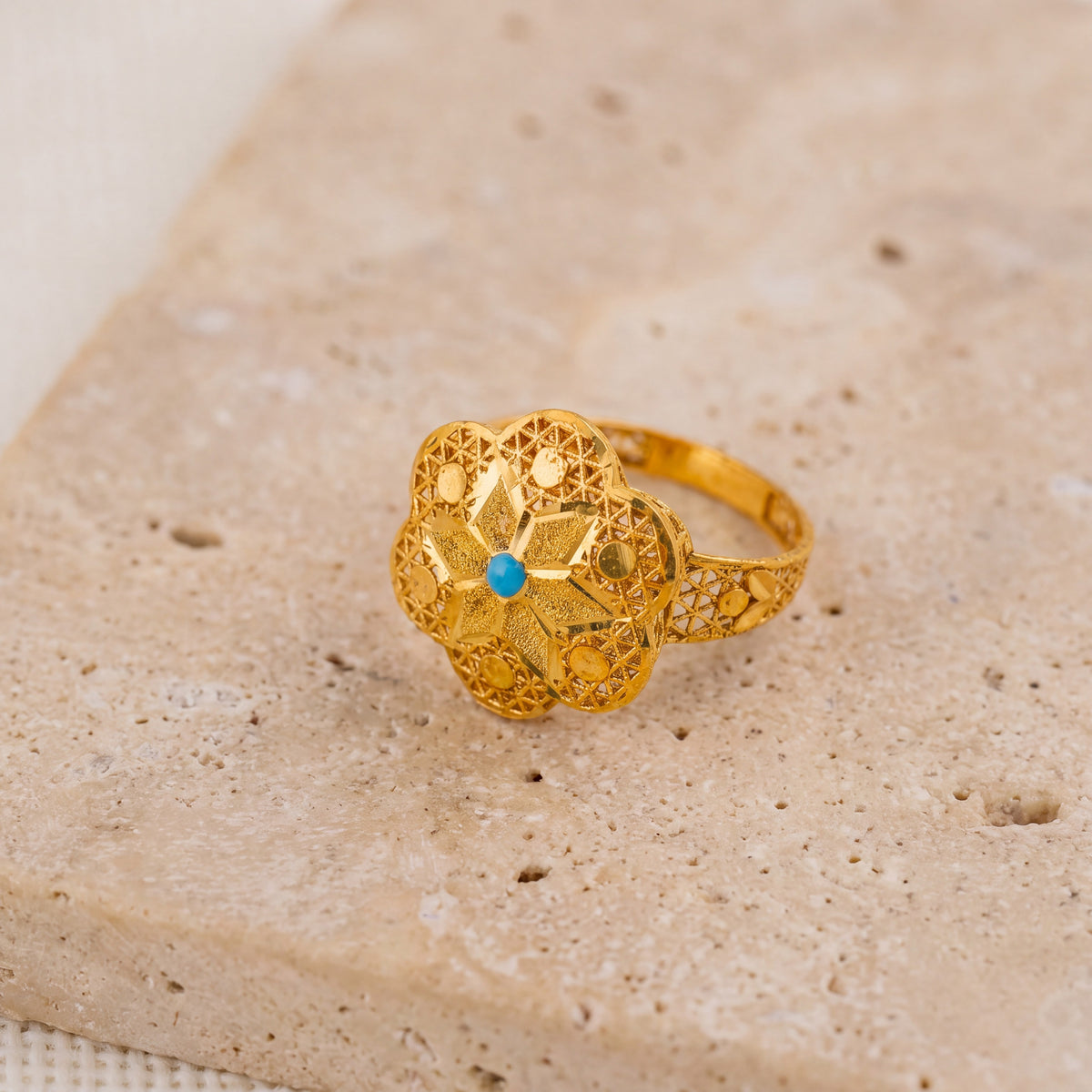 Clover Rings (D2) on travertine