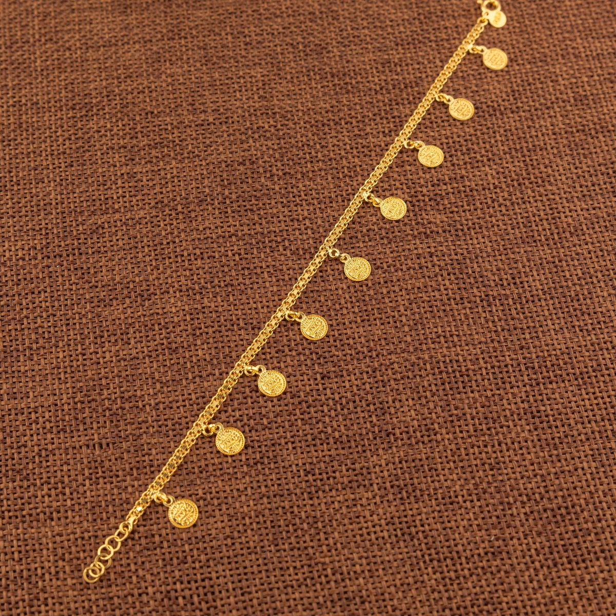 Coin Bracelet (D7) - 925 Silver & 24K Gold Plated