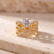 Crystal Ring (D4) on travertine