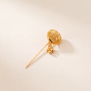 Daboos (D49) traditional Omani scarf pin, 925 silver 24K gold plated, studio photo