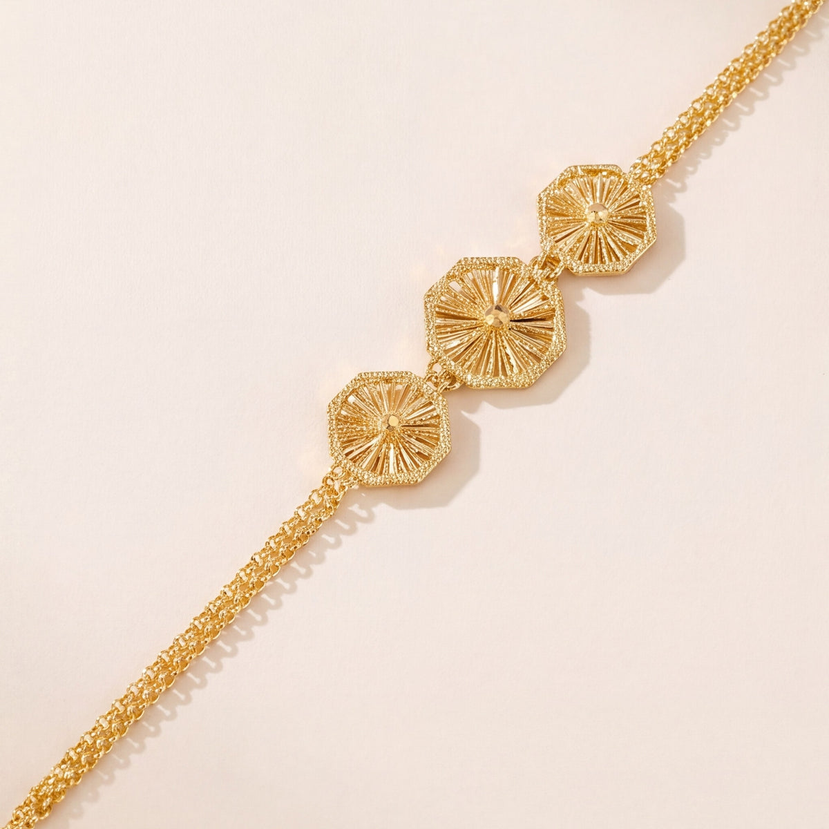 Diamond Cut Hexa Bracelet (D2) design detail