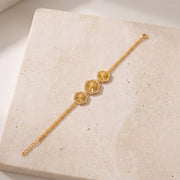 Diamond Cut Hexa Bracelet (D3) on travertine