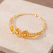 Diamond Cut Marquise Cuff Bracelet (D1) on travertine
