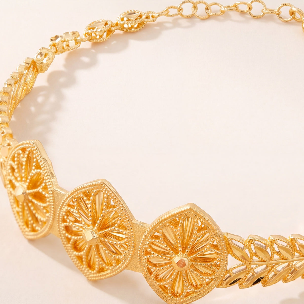 Diamond Cut Marquise Cuff Bracelet (D1) design detail