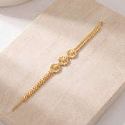 Diamond Cut Star Bracelet (D1) on travertine