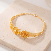 Diamond Cut Star Cuff Bracelet (D1) on travertine