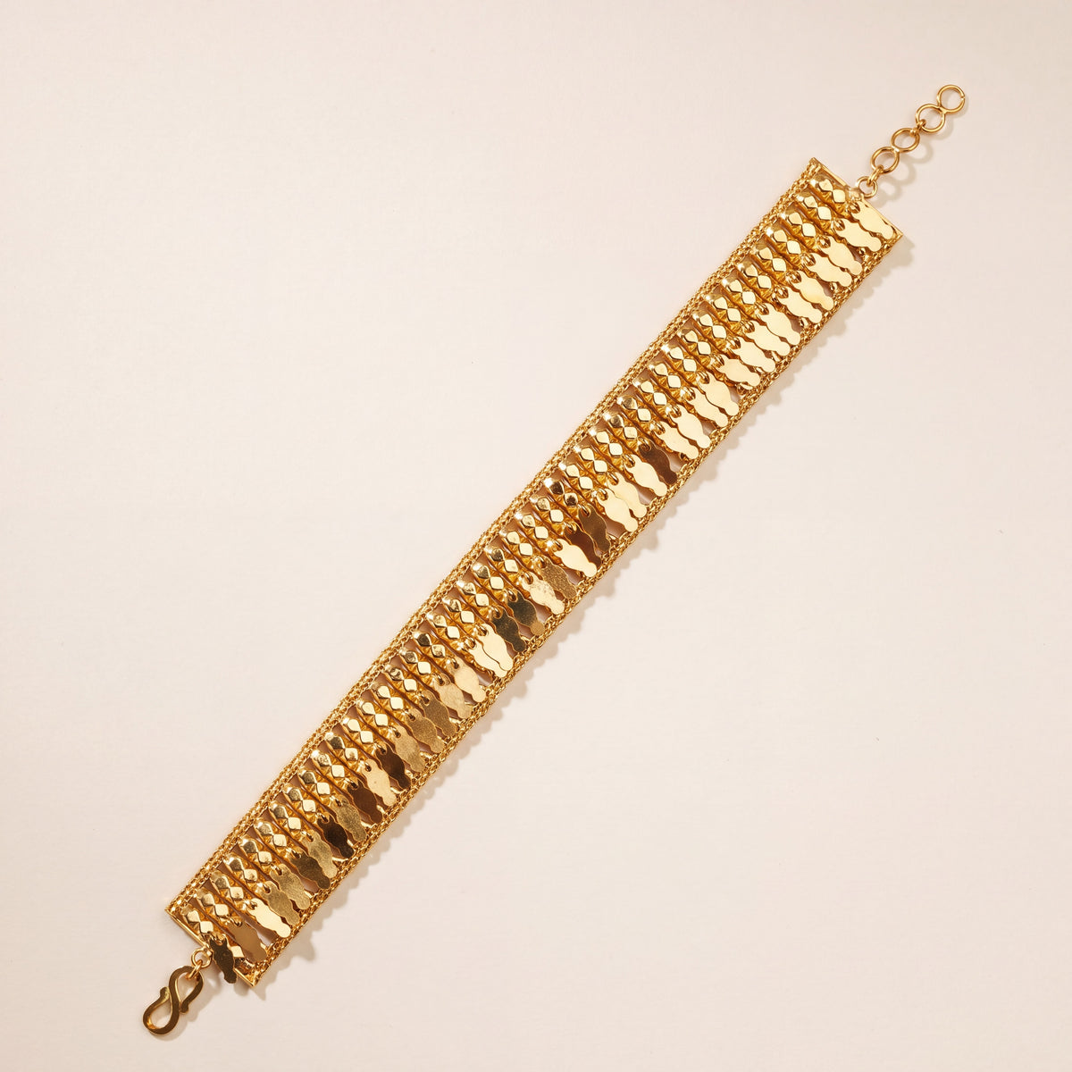 Emirati Style Bracelet (D1), 925 silver 24K gold plated