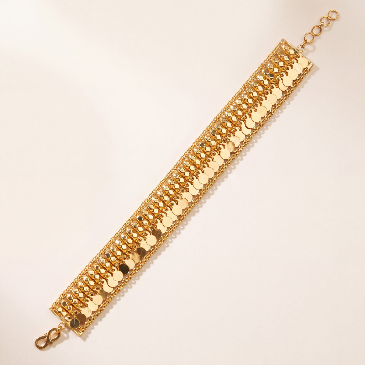 Emirati Style Bracelet (D2), 925 silver 24K gold plated