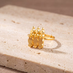 Emirati Style Ring (D1) on travertine