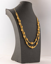 2 Line RP Mala (D4) - Silver 925 & Gold Plated - Falaq Jewellery Oman