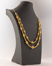 2 Line RP Mala (D8) - Silver 925 & Gold Plated - Falaq Jewellery Oman
