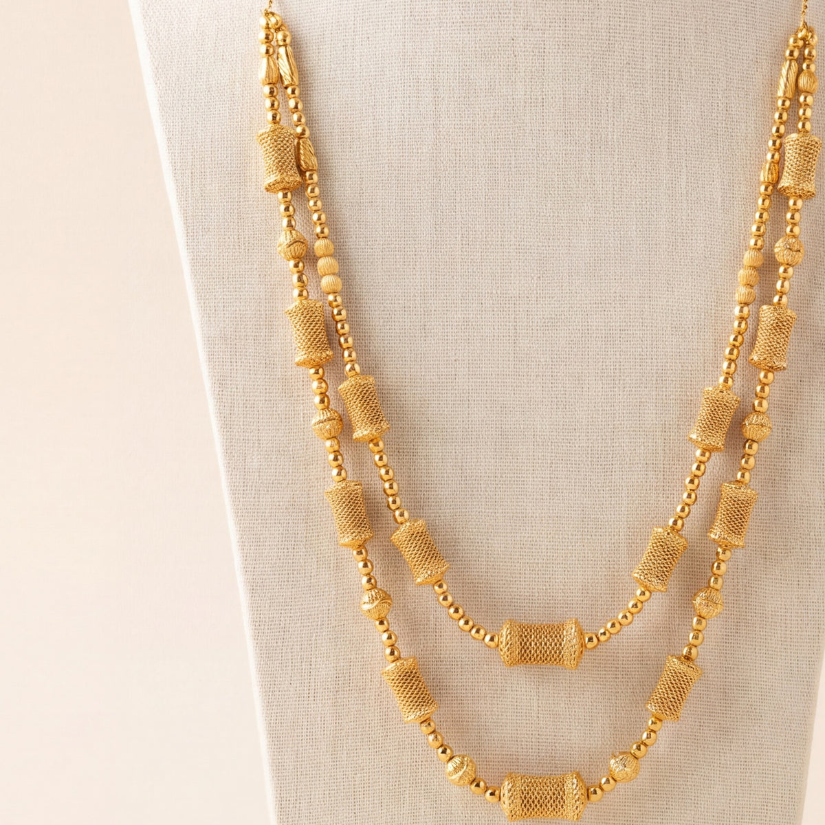 2 Line RP Mala Necklace 1 design detail
