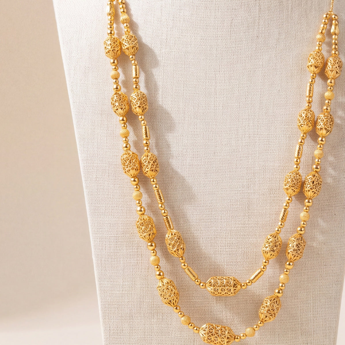 2 Line RP Mala Necklace 3 design detail