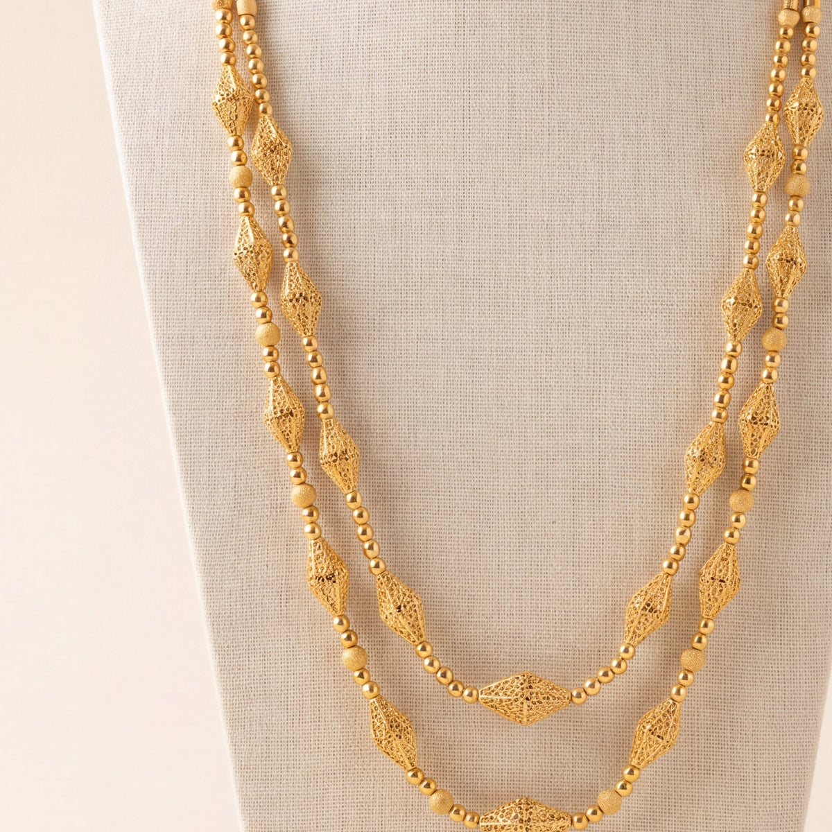 2 Line RP Mala Necklace 6 design detail
