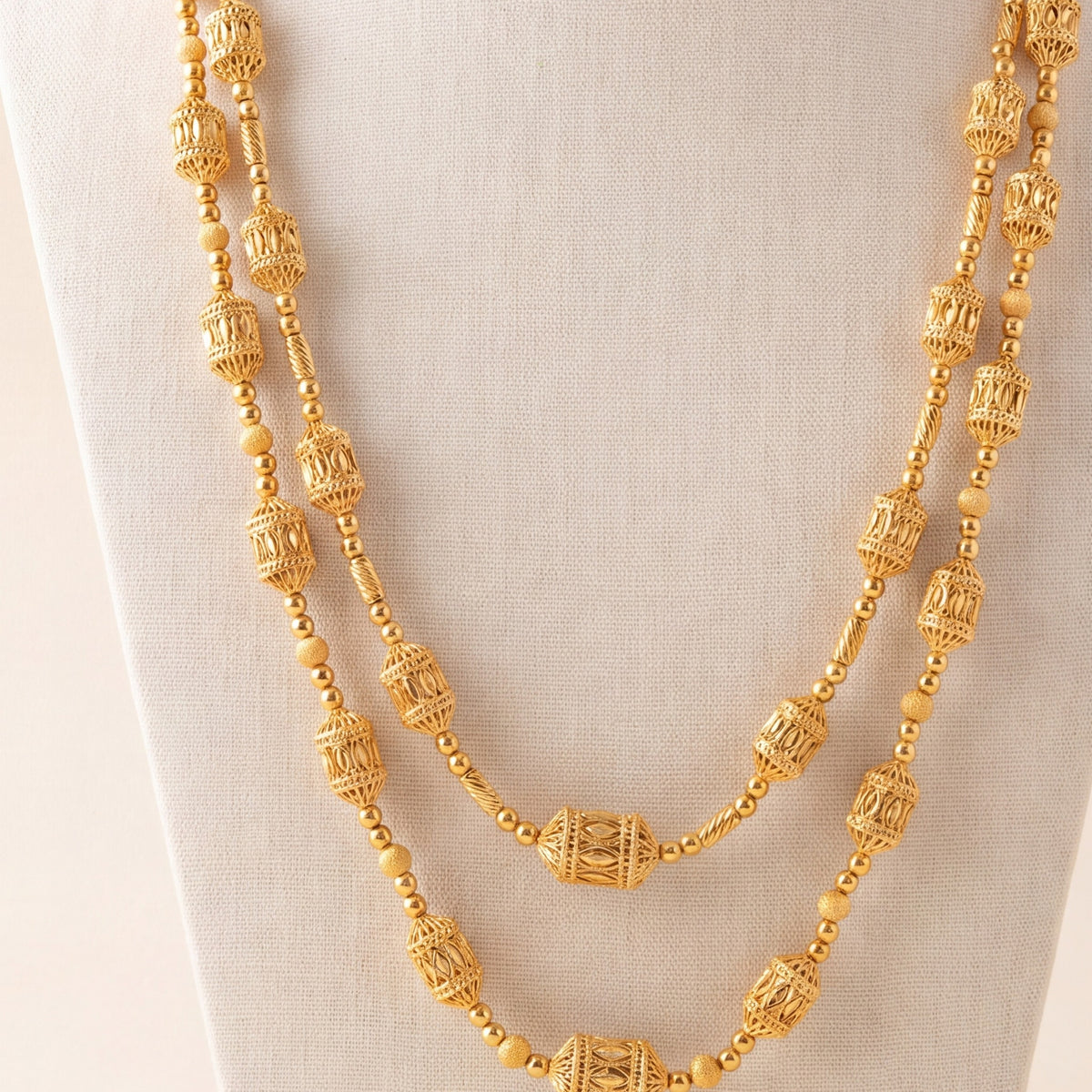 2 Line RP Mala Necklace 7 design detail